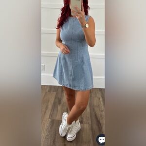 Denim mini dress